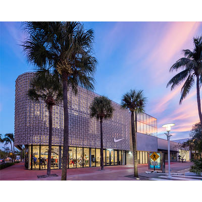 UHPC Panels for Building Facade - Nike flagship store in Miami, USA, 2017